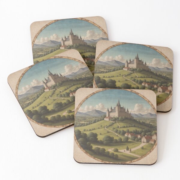 Item preview, Fairytale Castle Overlooking a Verdant Landscape designed and sold by YuckyCat.