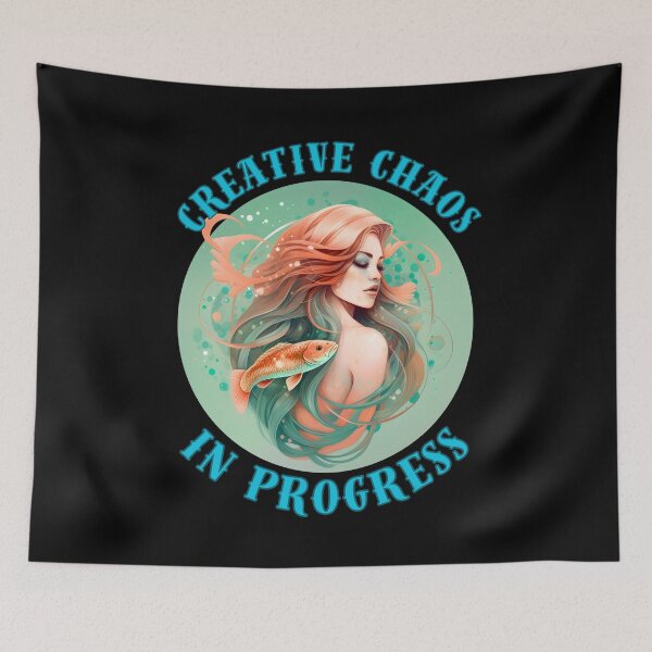 Item preview, Creative Chaos In Progress. pisces quote designed and sold by ZodiacWonders.