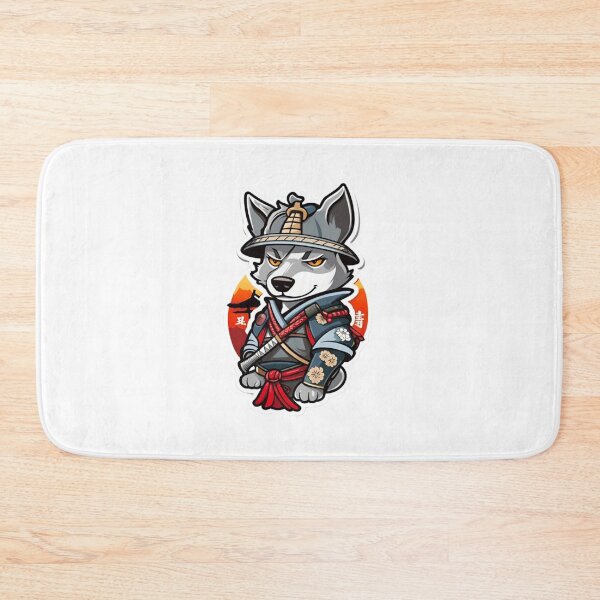 Item preview, Cool Japan samurai grey dog designed and sold by KorArtStudio.
