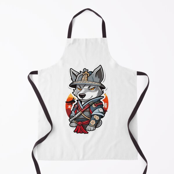 Item preview, Cool Japan samurai grey dog designed and sold by KorArtStudio.