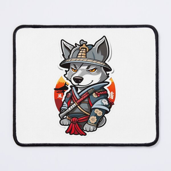 Item preview, Cool Japan samurai grey dog designed and sold by KorArtStudio.
