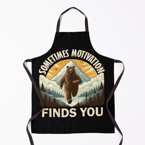 Item preview, Sometimes Motivation Finds You, Funny bear designed and sold by peanut tee.