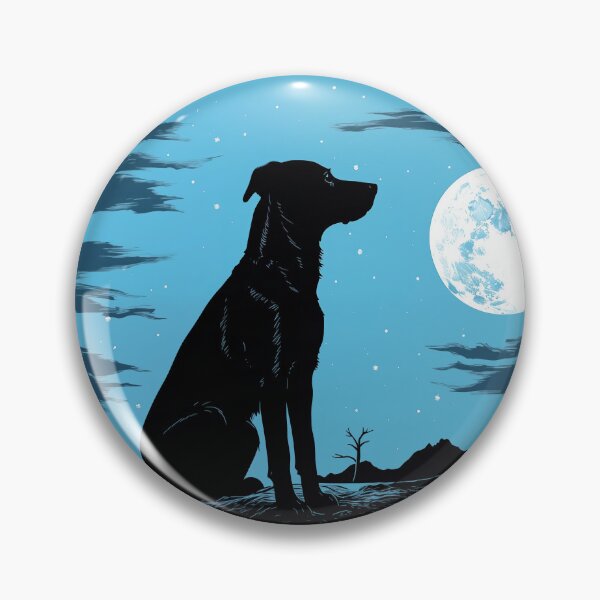 Artikelvorschau, Animal Art | Moon Watching Dog entworfen und verkauft von Fractal-Graphic.