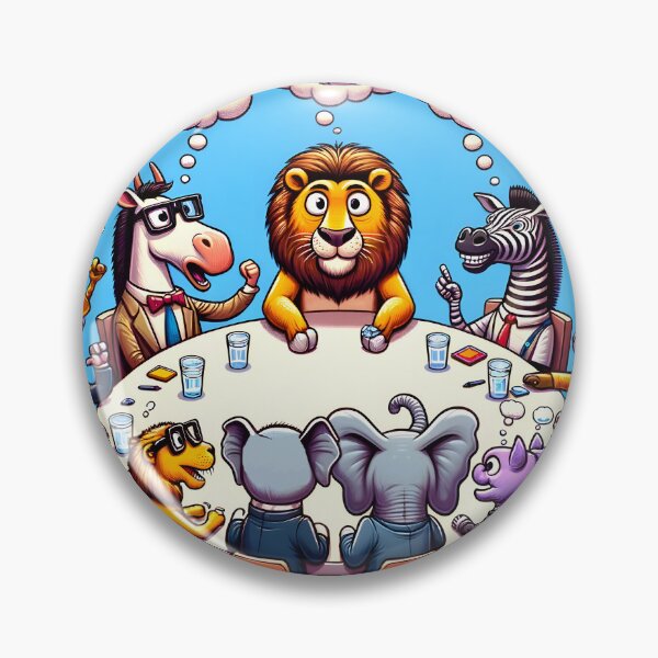 Item preview, Animal Council Meeting Art Print designed and sold by inkArtistryfine.