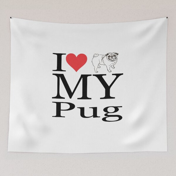 Item preview, I LOVE MY PUG designed and sold by snapacrab.