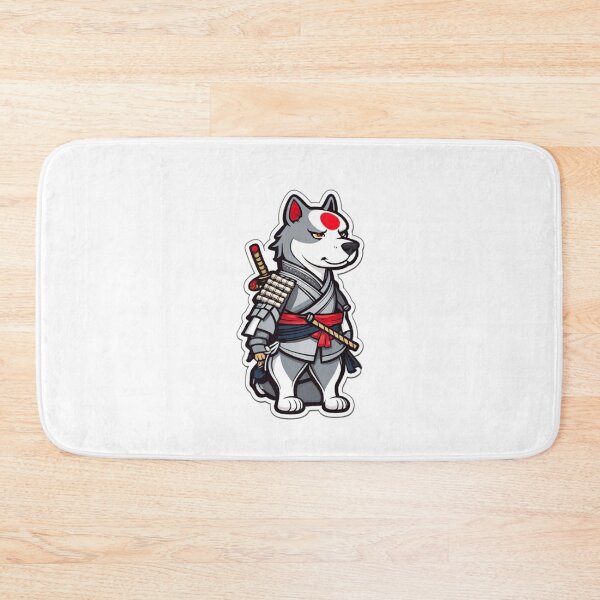 Item preview, Cool Japan samurai katana puppy grey dog designed and sold by KorArtStudio.