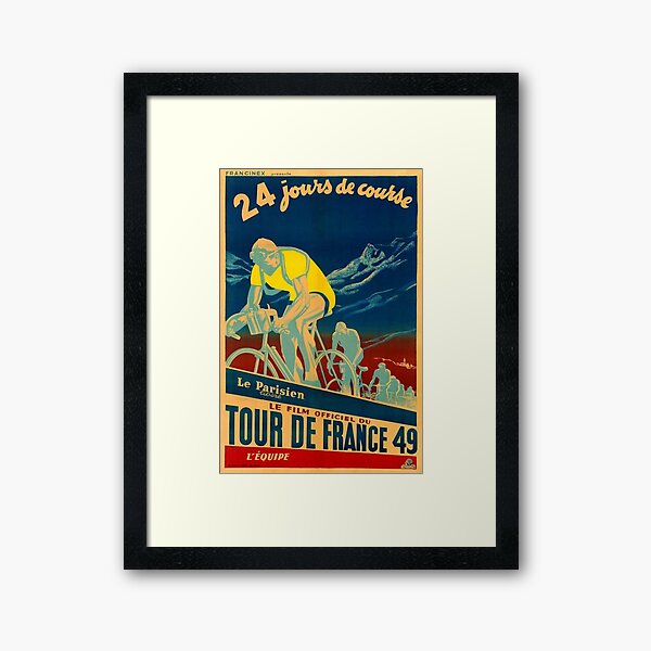 French Vintage Tour De France Impression encadrée