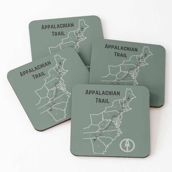 Item preview, Appalachian Trail Progress Map Green designed and sold by jjomally1.
