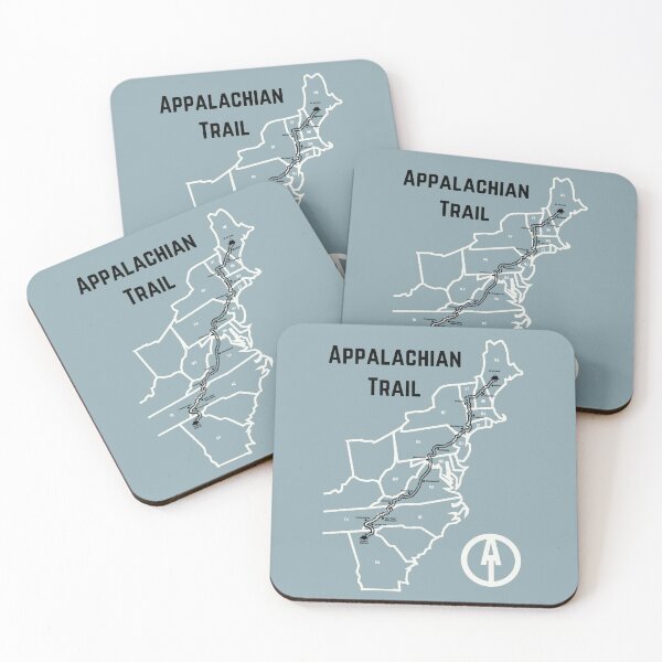 Item preview, Appalachian Trail Progress Map Sea Slate Color designed and sold by jjomally1.