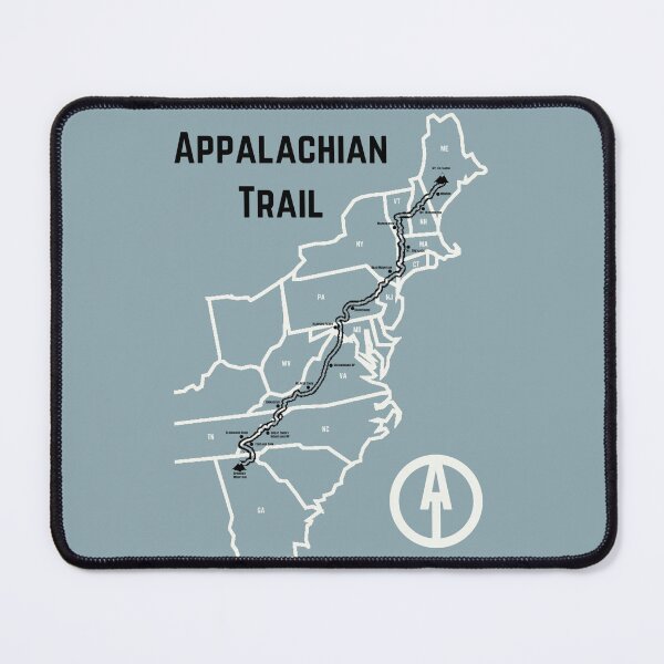 Item preview, Appalachian Trail Progress Map Sea Slate Color designed and sold by jjomally1.