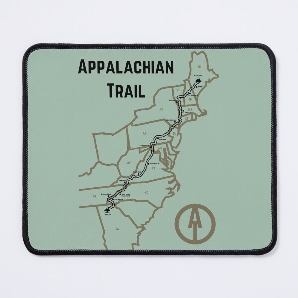 Item preview, Appalachian Trail Progress Map Moss Color designed and sold by jjomally1.