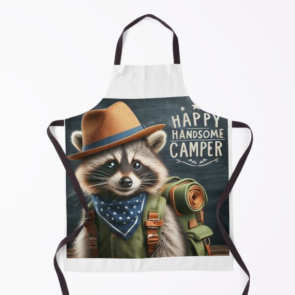 Item preview, happy camping racoon designed and sold by peanut tee.