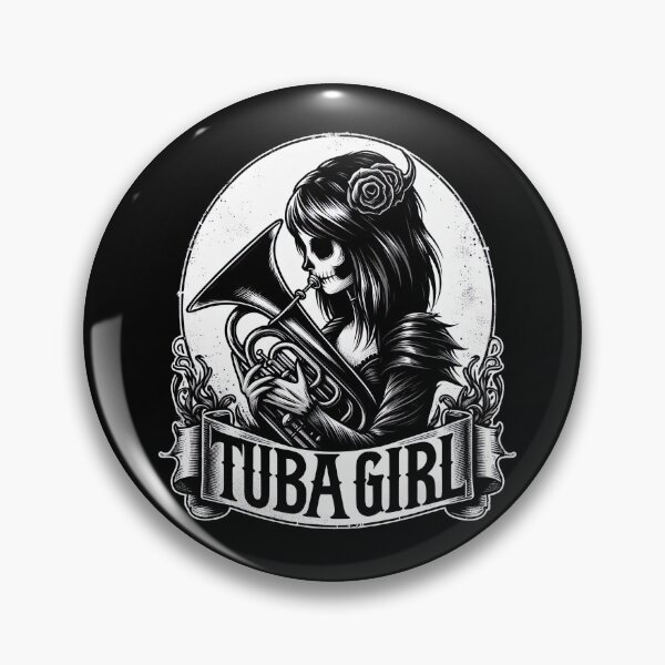Item preview, Tuba Girl Gothic Vintage Quote designed and sold by ArtadoraDesignz.