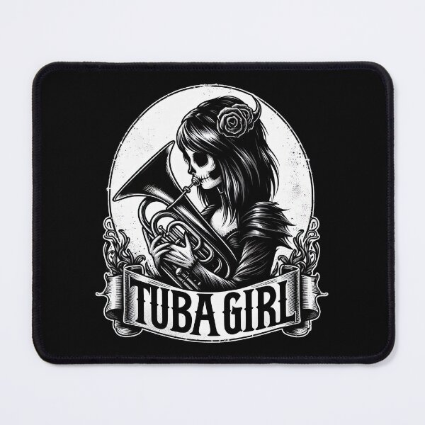 Item preview, Tuba Girl Gothic Vintage Quote designed and sold by ArtadoraDesignz.
