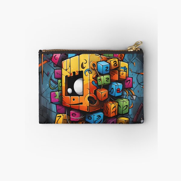 Item preview, Abstract Numeric Graffiti Cube Art designed and sold by inkArtistryfine.
