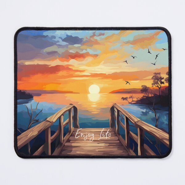 Item preview, Sunset Serenity: Lakeside Retreat Art designed and sold by inkArtistryfine.