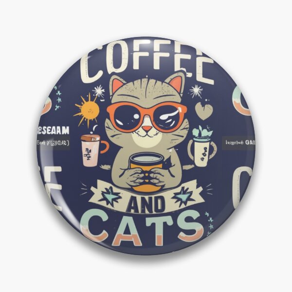 Item preview, Coffee And Cats Retro v4 designed and sold by FenwickDesign99.