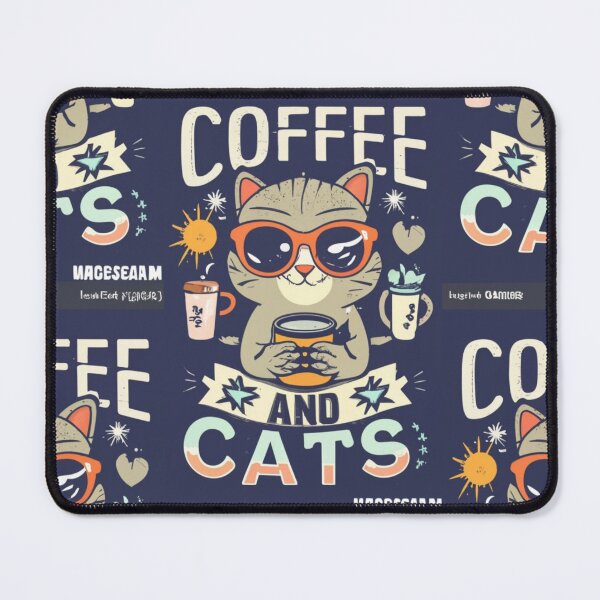 Item preview, Coffee And Cats Retro v4 designed and sold by FenwickDesign99.