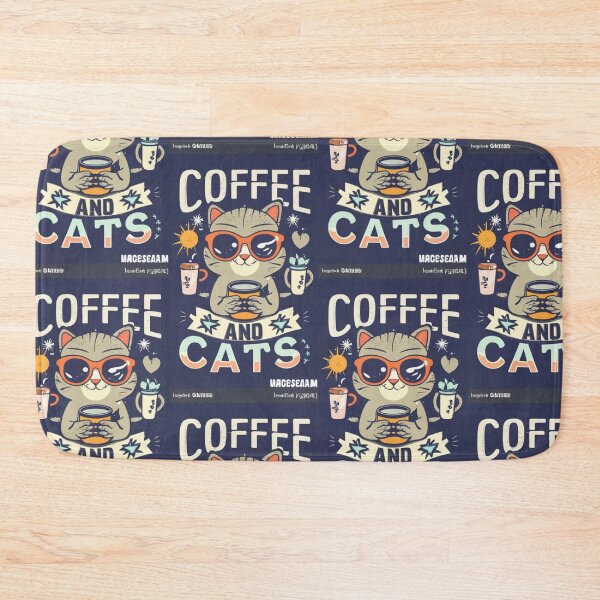 Item preview, Coffee And Cats Retro v4 designed and sold by FenwickDesign99.