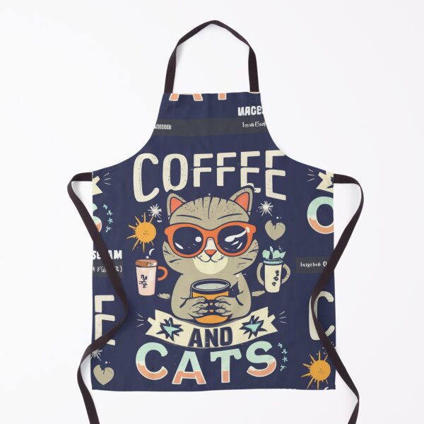 Item preview, Coffee And Cats Retro v4 designed and sold by FenwickDesign99.