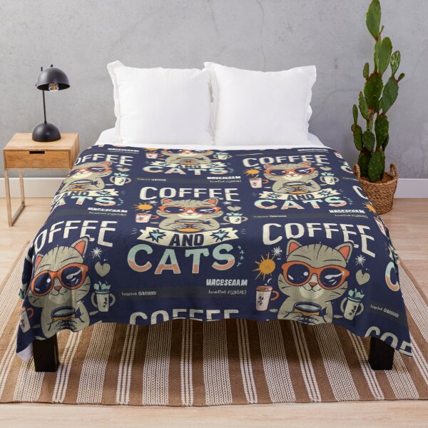 Item preview, Coffee And Cats Retro v4 designed and sold by FenwickDesign99.