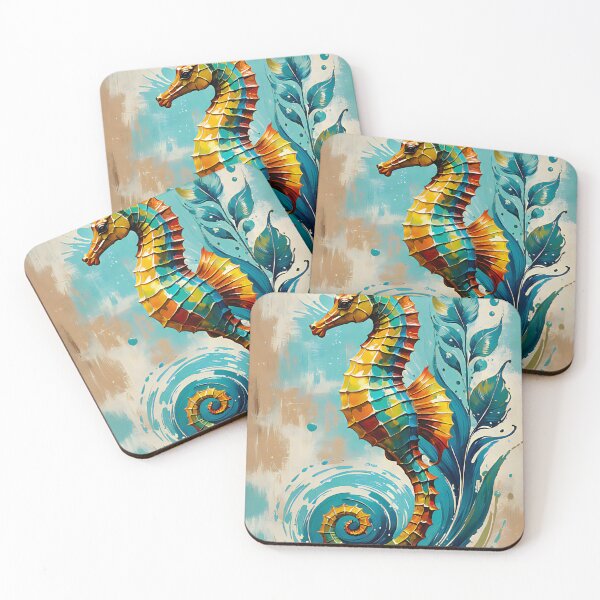 Item preview, Seahorse Abstract Painting Design designed and sold by TheRedPixels.