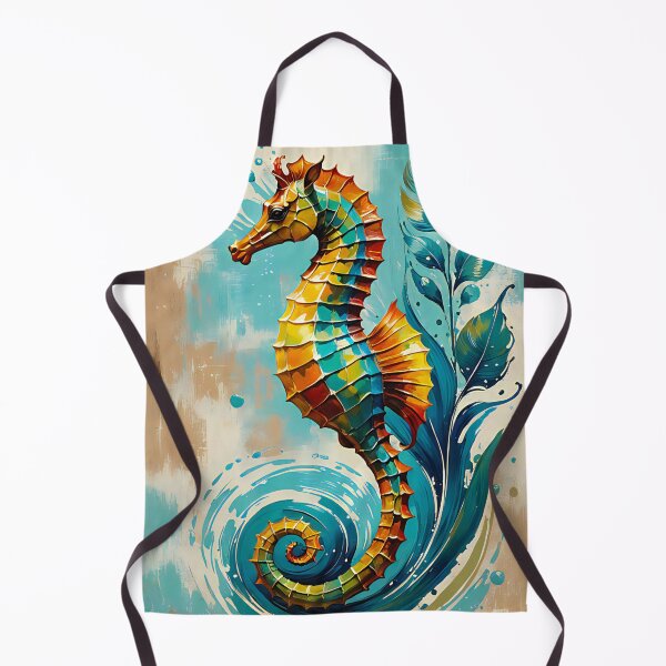Item preview, Seahorse Abstract Painting Design designed and sold by TheRedPixels.