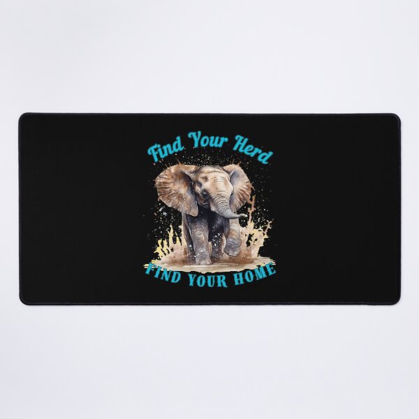 Item preview, Find Your Herd, Find Your Home. funny elephant designed and sold by ElephantVibes.