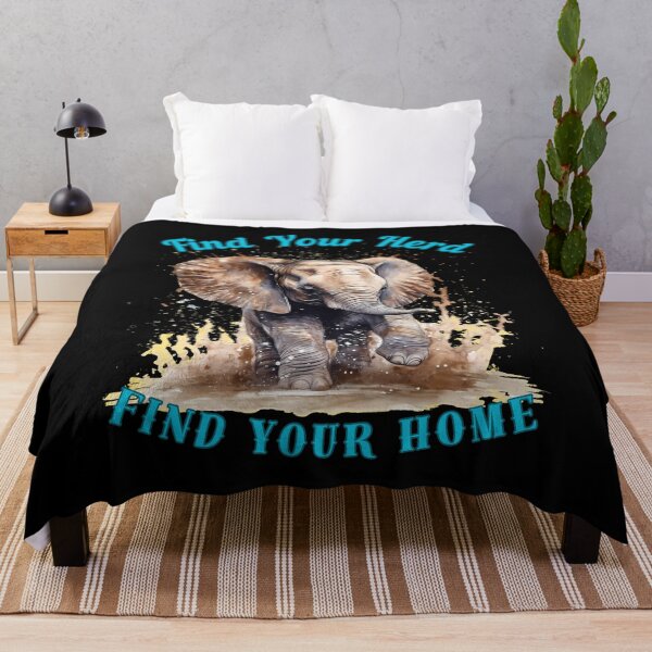Item preview, Find Your Herd, Find Your Home. funny elephant designed and sold by ElephantVibes.