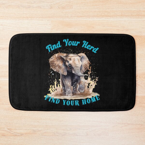 Item preview, Find Your Herd, Find Your Home. funny elephant designed and sold by ElephantVibes.