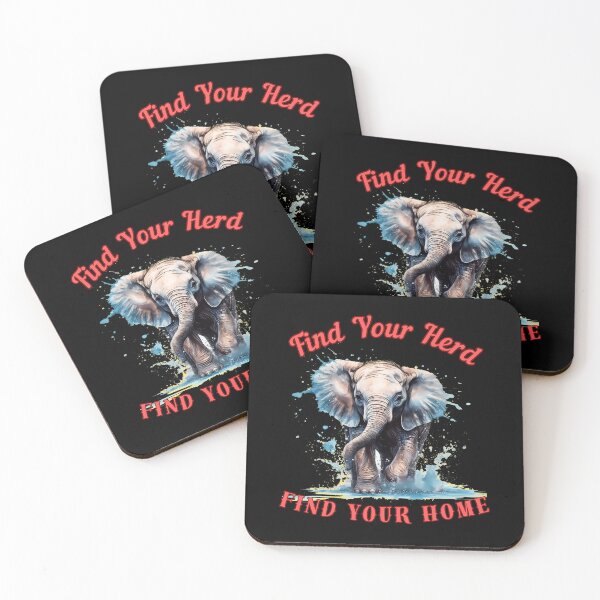 Item preview, Find Your Herd, Find Your Home. happy elephant designed and sold by ElephantVibes.