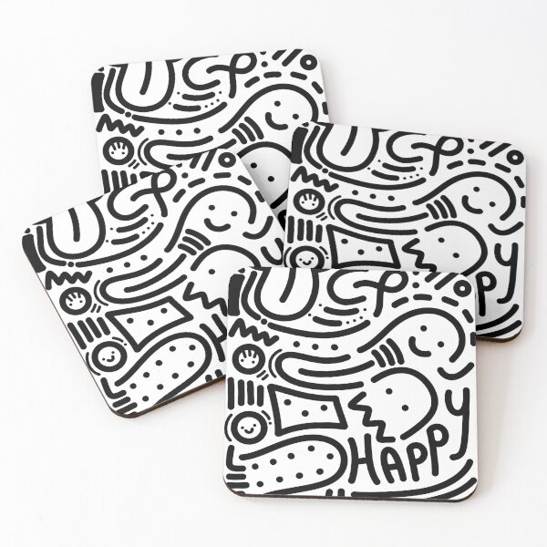 Item preview, doodle line cute ghost fun for gift's designed and sold by pcskstudio.