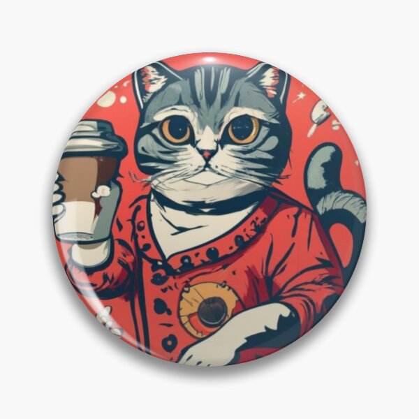 Item preview, Retro Coffee Cats Red and Brown v6 designed and sold by FenwickDesign99.