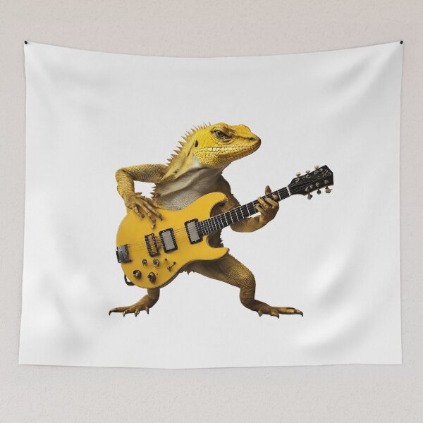 Item preview, Musician Animals Orchestra Lizzard Guitarist designed and sold by joyfulcow.