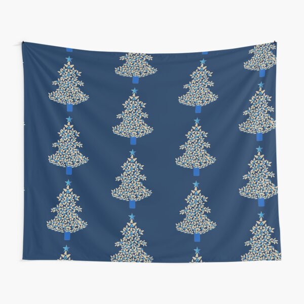 Item preview, Peach Blue Christmas Tree, Christmas Lights Decorations designed and sold by Art Shimmers.