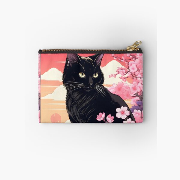 Item preview,  black cat with japanese traditional kimono  designed and sold by Catophile.