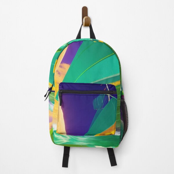 Item preview, neon colorful ship in abstract shapes designed and sold by mikaws.