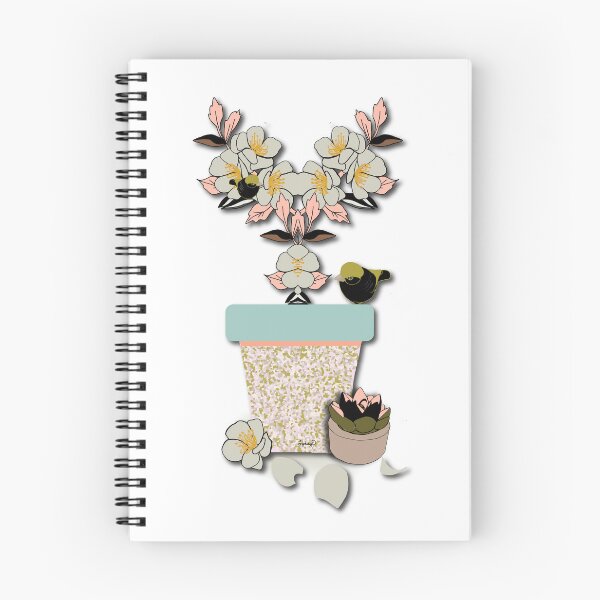 Item preview, Bohemian Peach Floral Illustration with birds designed and sold by Ldydesign.