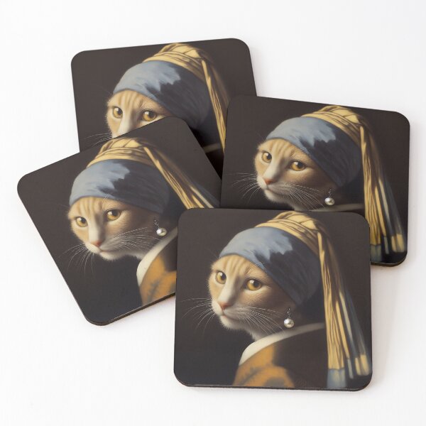 Item preview, Cat with a Pearl Earring designed and sold by unepommedeterre.