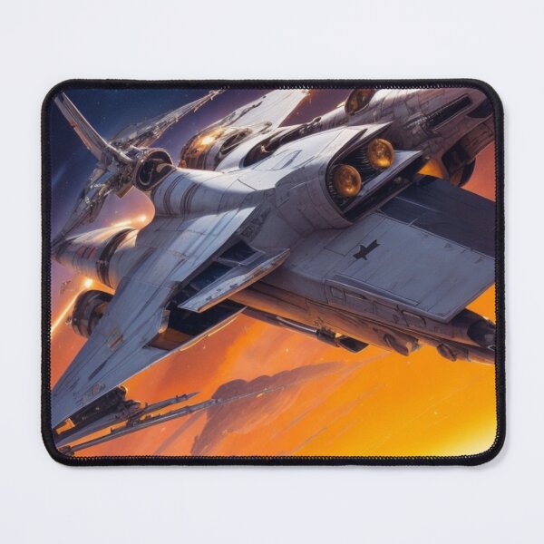 Item preview, cool white spaceship in outer space designed and sold by mikaws.