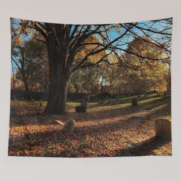 Item preview, Cemetery Sunset Landscape Photograph  designed and sold by TwistedP-Photos.