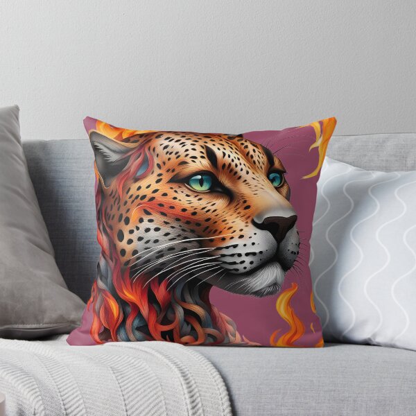 Item preview, leopard head with flames designed and sold by joephotostudio.