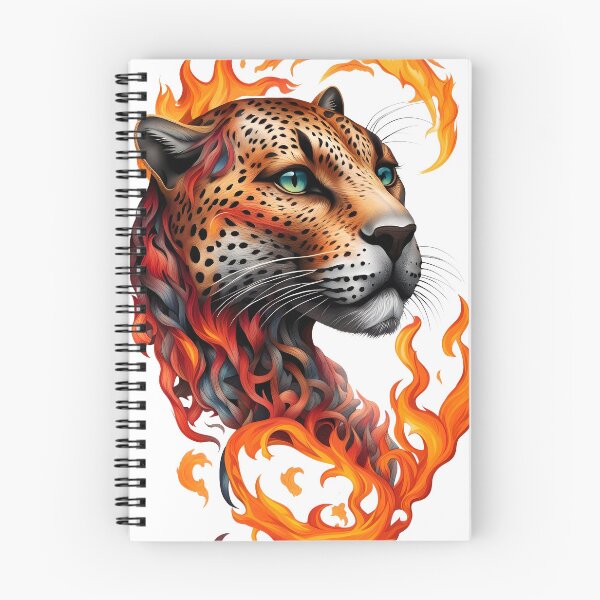 Item preview, leopard head with flames designed and sold by joephotostudio.