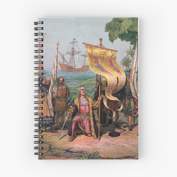Item preview, Columbus Landing in America Painting (1892) designed and sold by BravuraMedia.