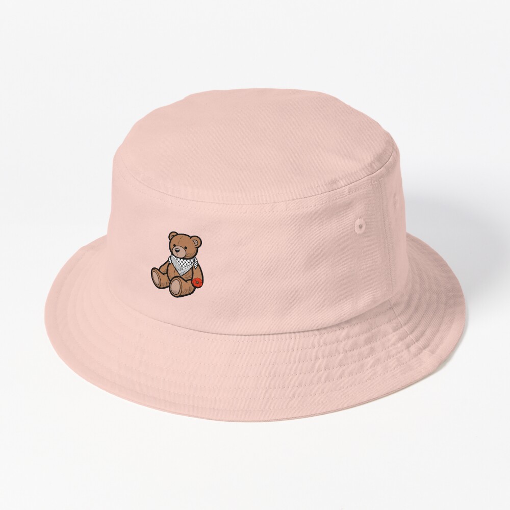 Teddy Bear with Palestinian Keffiyeh and Poppy