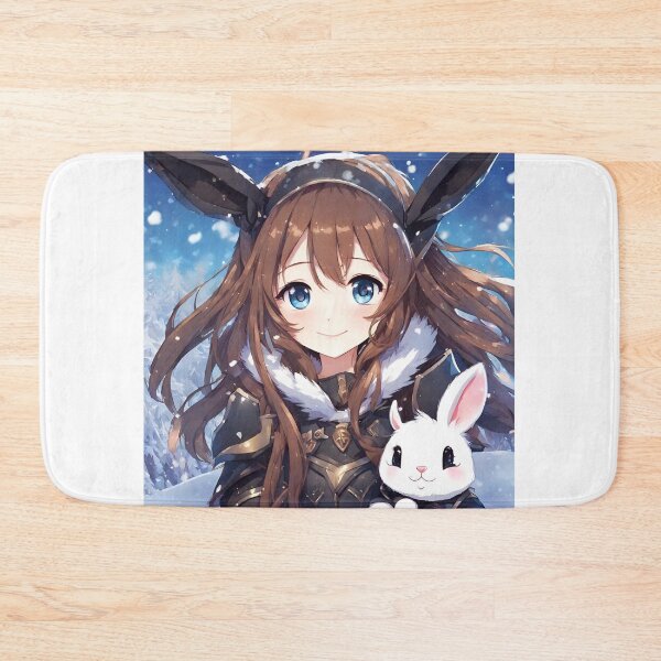 Item preview, Cute Anime Bunny knight girl winter (silvergoldvisionary) designed and sold by SGVisionary.