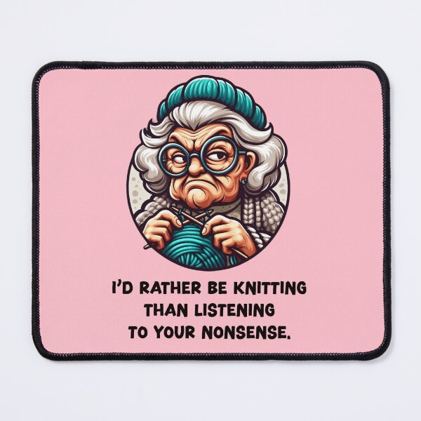 Item preview, I'd rather be knitting designed and sold by HeadTurningArt.