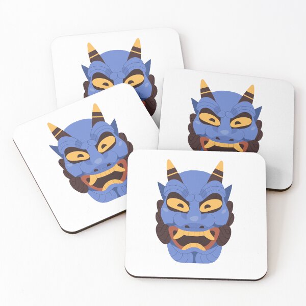 Item preview, A TYPICAL BLUE JAPANESE MASK designed and sold by infinitearte.