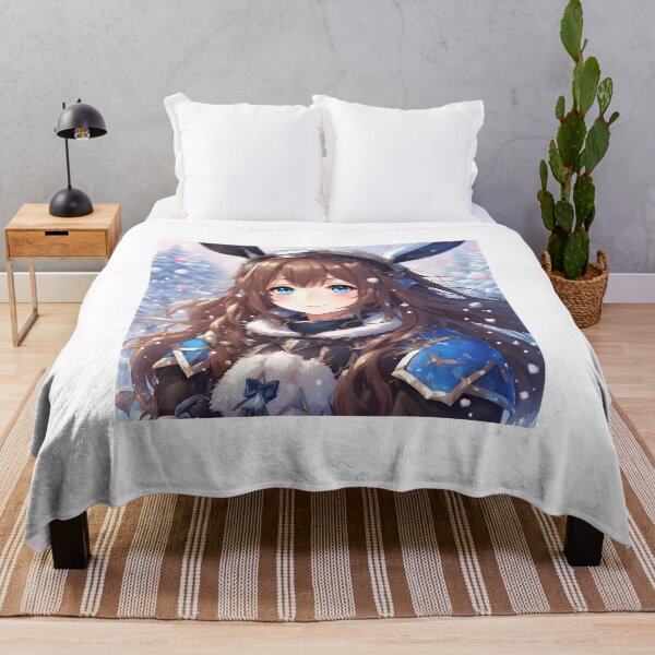 Artikelvorschau, Niedlicher Anime Hase Ritter Mädchen Winter (silvergoldvisionary) entworfen und verkauft von SGVisionary.