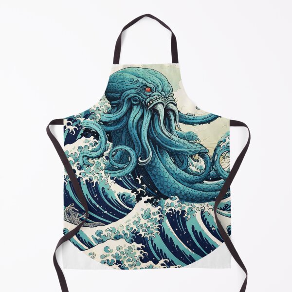 Item preview, Cthulhu and The Great Wave - Hokusai meets the Lord of the Deep designed and sold by VicAndSteam.